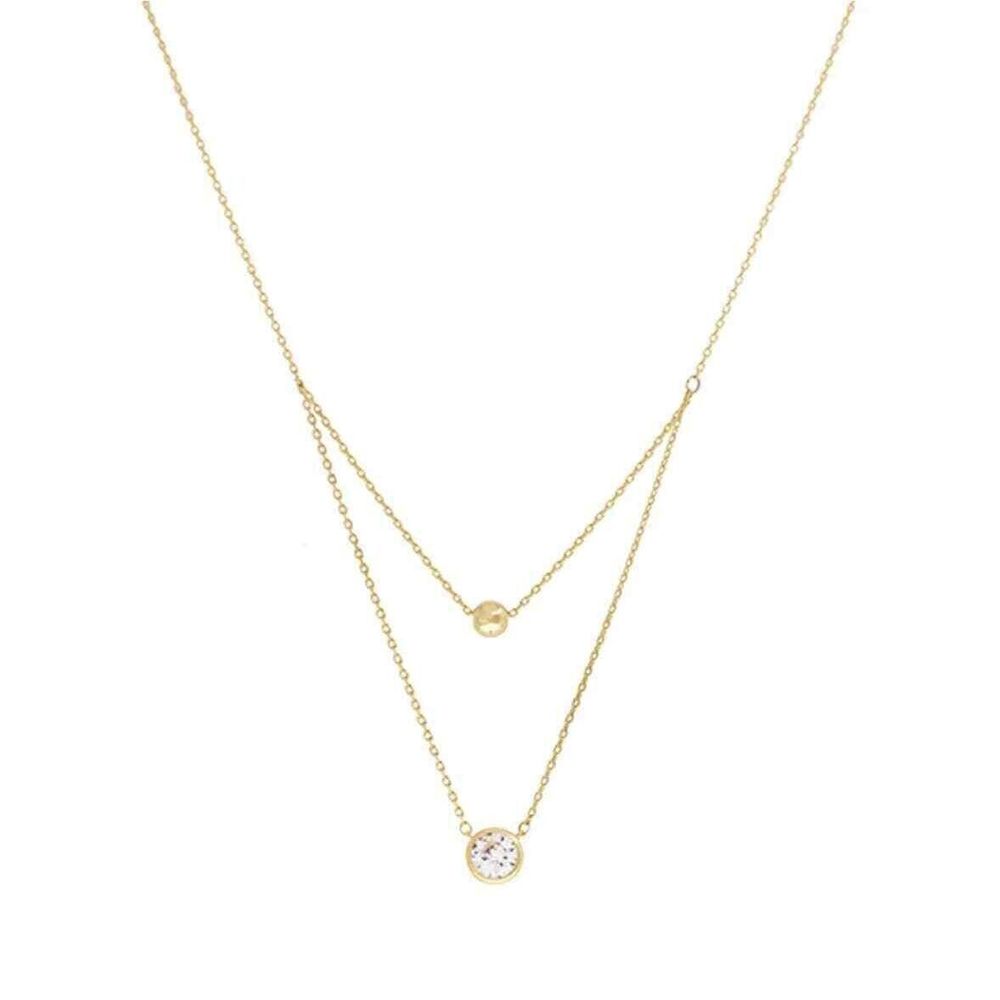 Marlyn Schiff Double Layered Necklace Gold Tone Jewelry